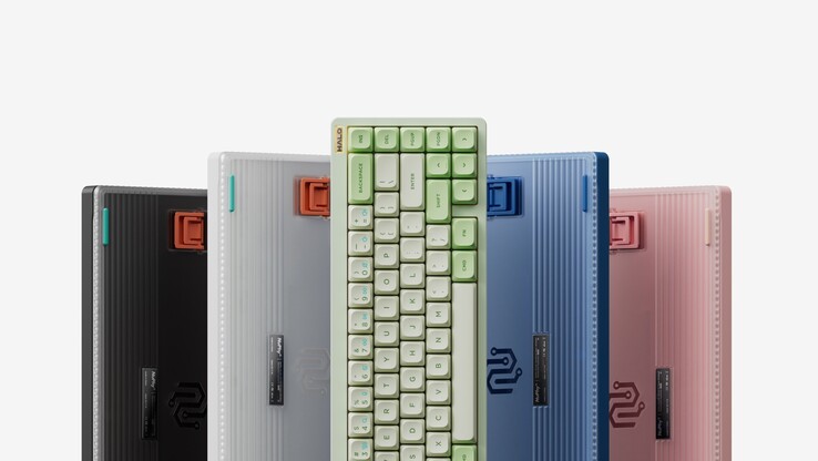 O NuPhy Halo65 V2 está disponível em cinco cores: preto, branco, verde, azul e rosa. (Fonte da imagem: NuPhy)