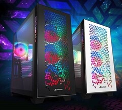 Sharkoon ELITE SHARK CA300H ATX caixa em preto e branco variantes (Fonte: Sharkoon)