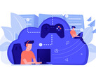 Ilustração de jogos na nuvem com vários usuários conectados por meio de uma infraestrutura central (Fonte da imagem: vectorjuice via Freepik)