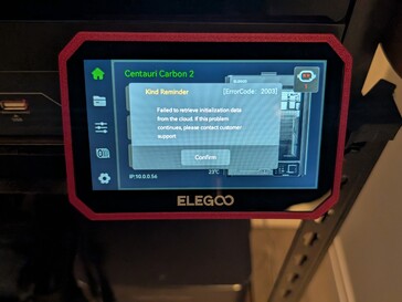 O erro de inicialização apareceu aleatoriamente duas vezes durante o período de teste.