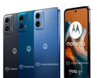 A Motorola venderá o Moto G34 5G em pelo menos três opções de cores, uma delas com acabamento em couro. (Fonte da imagem: MySmartPrice - editado)