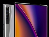 O Oppo X 2021 é um smartphone com conceito de trabalho que apresenta uma tela rolável e expansível. (Imagem: Oppo)