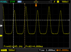 Brilho &gt; 5%: 233.6 - 245,1 Hz