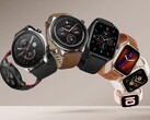 O Amazfit GTR 4, GTS 4 e GTS 4 Mini smartwatch estão atualmente com desconto na Amazon nos EUA e Canadá. (Fonte da imagem: Amazfit)
