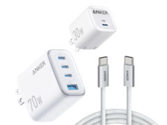 O pacote de carregadores de parede de 70W/30W da Anker tem um preço relativamente baixo. (Fonte da imagem: Costco, editado)