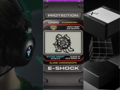 Da esquerda para a direita, o fone de ouvido Skibidi da Razer, o E-Shock da Casio e o smartphone em forma de cubo Oppo X³. (Fonte da imagem: Razer, Casio, Oppo - Editado)