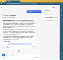 Pesquisa assistida por copiloto no Microsoft Edge 119.0.2151.97 (Fonte: própria)