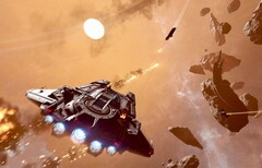 Captura de tela do Jump Ship mostrando a batalha espacial