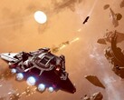 Captura de tela do Jump Ship mostrando a batalha espacial