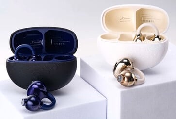 O Kinera Sylvie está disponível nas combinações de cores preto e azul-púrpura ou branco e dourado champanhe.