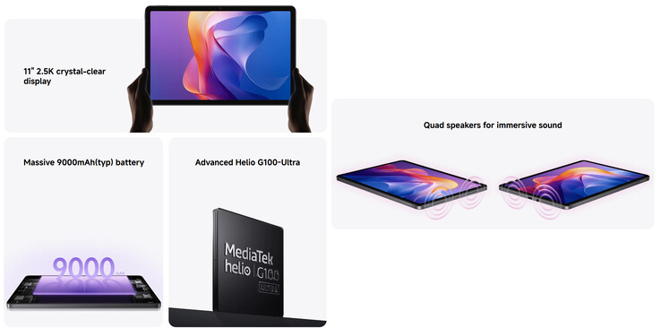Principais destaques do Redmi Pad 2 (Fonte da imagem: Xiaomi)