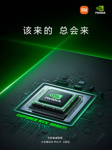 GeForce RTX 3050 Ti GPU para notebooks. (Fonte da imagem: Xiaomi)