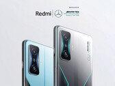 A Redmi K50 Gaming e sua contraparte Mercedes-AMG Petronas F1 Team Edition. (Fonte da imagem: Xiaomi)