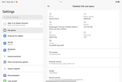 Software do Xiaomi Pad 8
