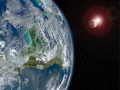 Uma imagem mostrando a Terra e a Lua. (Fonte da imagem: Buddy_Nath - Pixabay)