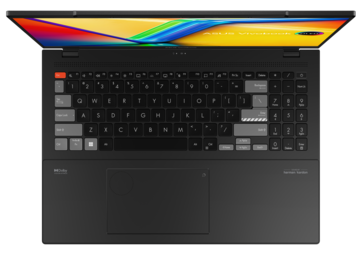 Asus VivoBook Pro 16X 3D OLED - Preto - Teclado e touchpad. (Fonte de imagem: Asus)