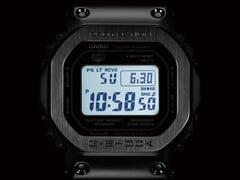 O Casio G-Shock GMW-B5000D-1 (na foto) vem com uma sólida parte traseira com trava de parafuso e foi tratado com DLC para resistir ao desgaste. (Fonte da imagem: Casio)