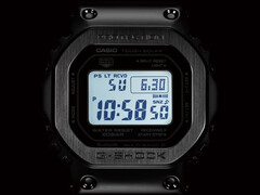 O Casio G-Shock GMW-B5000D-1 (na foto) vem com uma sólida parte traseira com trava de parafuso e foi tratado com DLC para resistir ao desgaste. (Fonte da imagem: Casio)