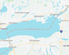 O nome do Lago Ontário permanece inalterado no MapQuest.