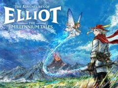 Ilustração oficial da arte-chave para “As Aventuras de Elliot: Os Contos do Milênio”.
