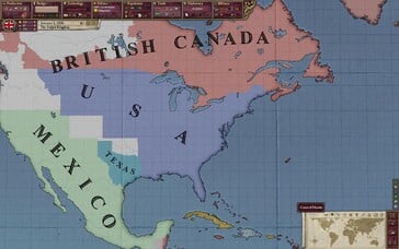 Na imagem: uma captura de tela do jogo Victoria II.