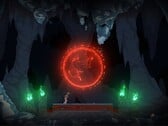 Uma imagem mostrando a bruxa em Noita.