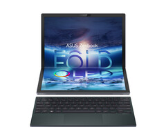O ASUS Zenbook 17 Fold OLED é o segundo laptop do mundo com um visor OLED flexível. (Fonte de imagem: ASUS)