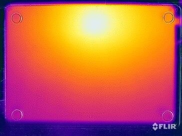 Distribuição de calor no teste de estresse (parte inferior)