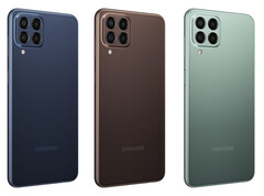 O Galaxy M33 tem uma bateria de 6.000 mAh e o mesmo display que o Galaxy M23. (Fonte de imagem: Samsung)