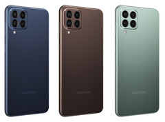 O Galaxy M33 tem uma bateria de 6.000 mAh e o mesmo display que o Galaxy M23. (Fonte de imagem: Samsung)