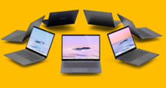 Os Chromebooks fabricados sob a nova iniciativa Chromebook Plus do Google têm especificações mais robustas do que as normalmente vistas no mundo do ChromeOS. (Imagem: Google Chrome, logotipos da Intel, AMD e Ryzen, com edições)