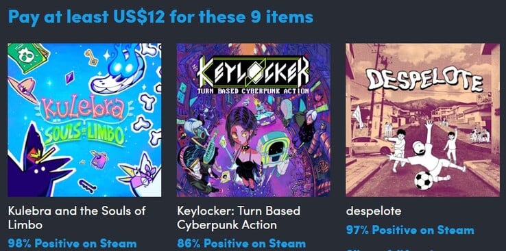 Imagem decorativa. Pagando US$ 12, o senhor ganha 9 itens (Fonte da imagem: Humble Bundle)