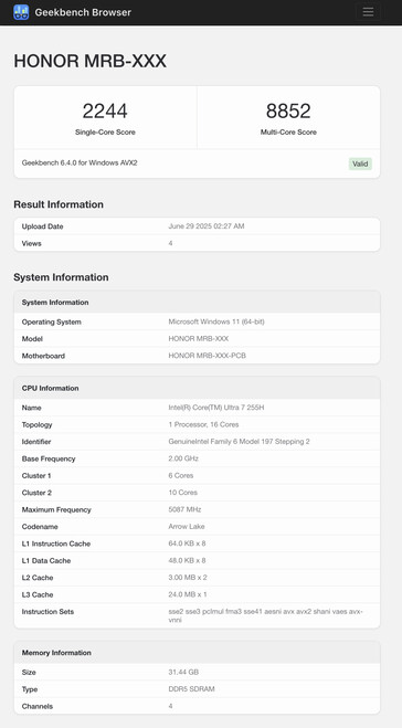 (Fonte da imagem: Geekbench)