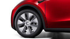 A nova cor Ultra Red do Model Y é uma opção de US$ 2.000 (imagem: Tesla)