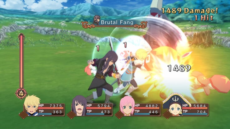 Uma captura de tela do jogo “Tales of Symphonia”.