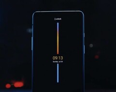 O OnePlus provoca uma interface de exibição sempre ativa com uma fina linha de gradiente que corre pelo meio da tela. (Fonte de imagem: OnePlus)