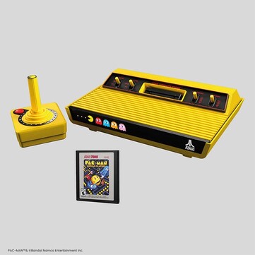 O Atari 2600+ PAC-MAN Edition virá com um jogo gratuito e um joystick sem fio CX-40+ PAC-MAN Edition (Fonte da imagem: Atari)