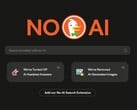 O sinal "No AI" do DuckDuckGo é exibido com destaque pelo mecanismo de busca