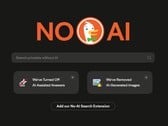 O sinal "No AI" do DuckDuckGo é exibido com destaque pelo mecanismo de busca
