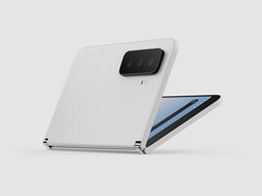 Espera-se que o Microsoft Surface Duo 2 apresente uma grande caixa traseira de câmera, espelhando muitos outros smartphones modernos. (Fonte da imagem: Jonas Daehnert &amp;amp; Windows United)