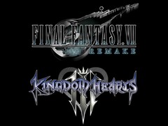 Logotipos de Final Fantasy 7 Remake e Kingdom Hearts (Fonte da imagem: Square Enix, Disney com edições)