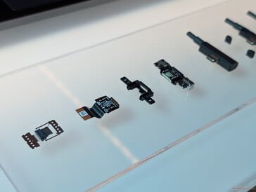 Vista explodida do design do cabo USB-C magnético com patente pendente