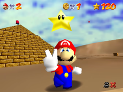 Uma captura de tela da versão do Dreamcast de Super Mario 64 (fonte da imagem: Video Game Esoterica)