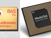 Qualcomm Snapdragon 865 vs. MediaTek Dimensity 1000. (Fonte da imagem: Gizguide/AnandTech - editado)