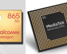 Qualcomm Snapdragon 865 vs. MediaTek Dimensity 1000. (Fonte da imagem: Gizguide/AnandTech - editado)