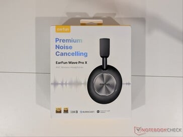 Embalagem de varejo dos fones de ouvido EarFun Wave Pro X.