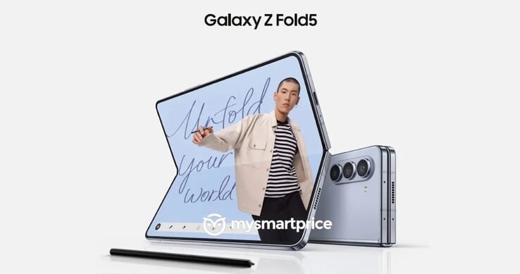 Material promocional do Samsung Galaxy Z Fold5. (Fonte da imagem: MySmartPrice)