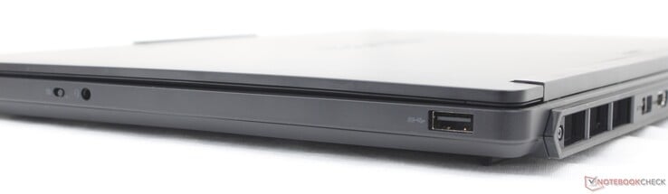 Correto: Obturador da câmera, fone de ouvido de 3,5 mm, USB-A (5 Gbps)