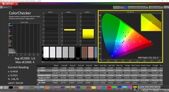CalMAN ColorChecker (Perfil: Nativo, Espaço de cor alvo: P3)