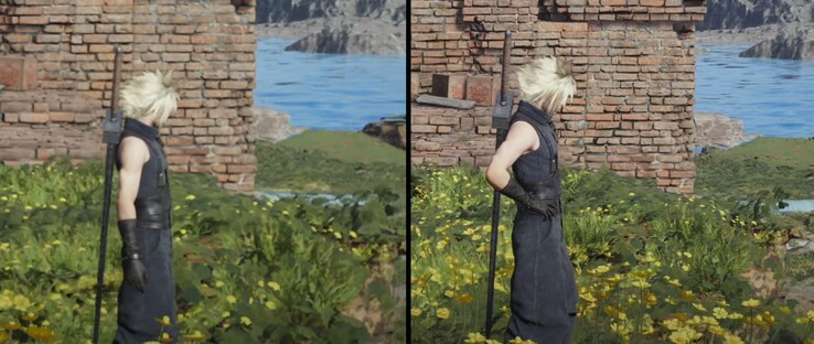 PS5 da Sony vs PS5 Pro no modo de desempenho - uma enorme diferença de qualidade, de fato. (Fonte da imagem: Digital Foundry via YouTube)